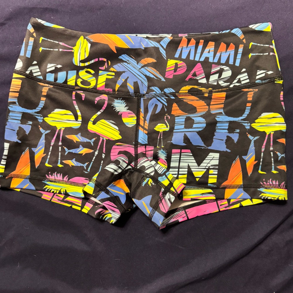 Feed Me Fight Me Vibrant Graphic Shorts